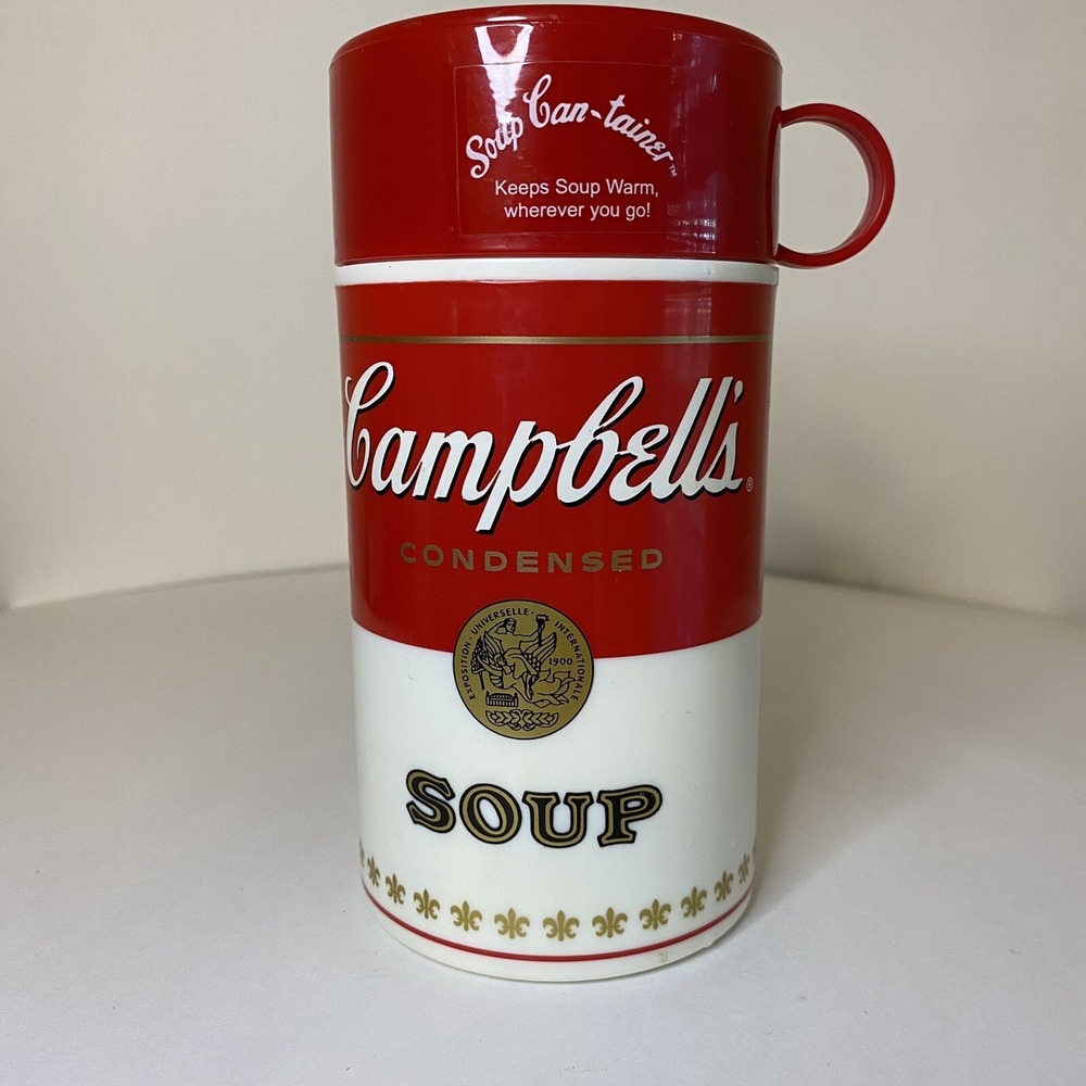 Vintage 1998 Campbell's Soup Insulated Thermos Mug Can-Tainer, 11.5 ounce